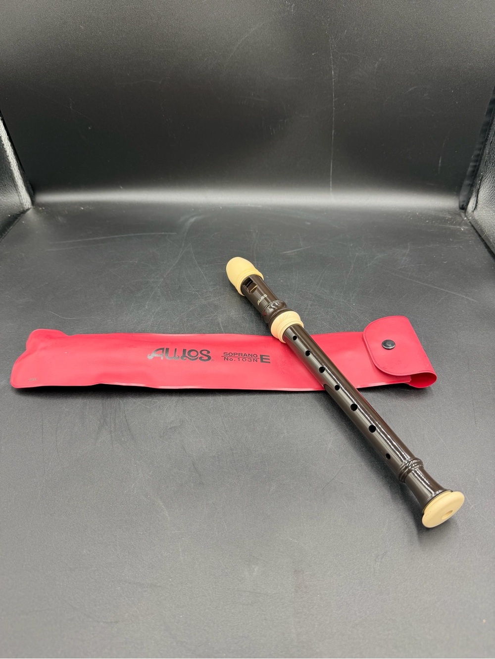 Vintage Aulos Soprano E Recorder In Original Case No. 103N